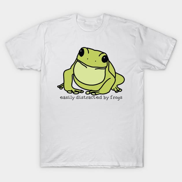 easily distracted by frogs T-Shirt by JuneNostalgia